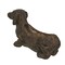 Resin Distressed Rustic Finish Dachshund Dog Indoor Outdoor Planter